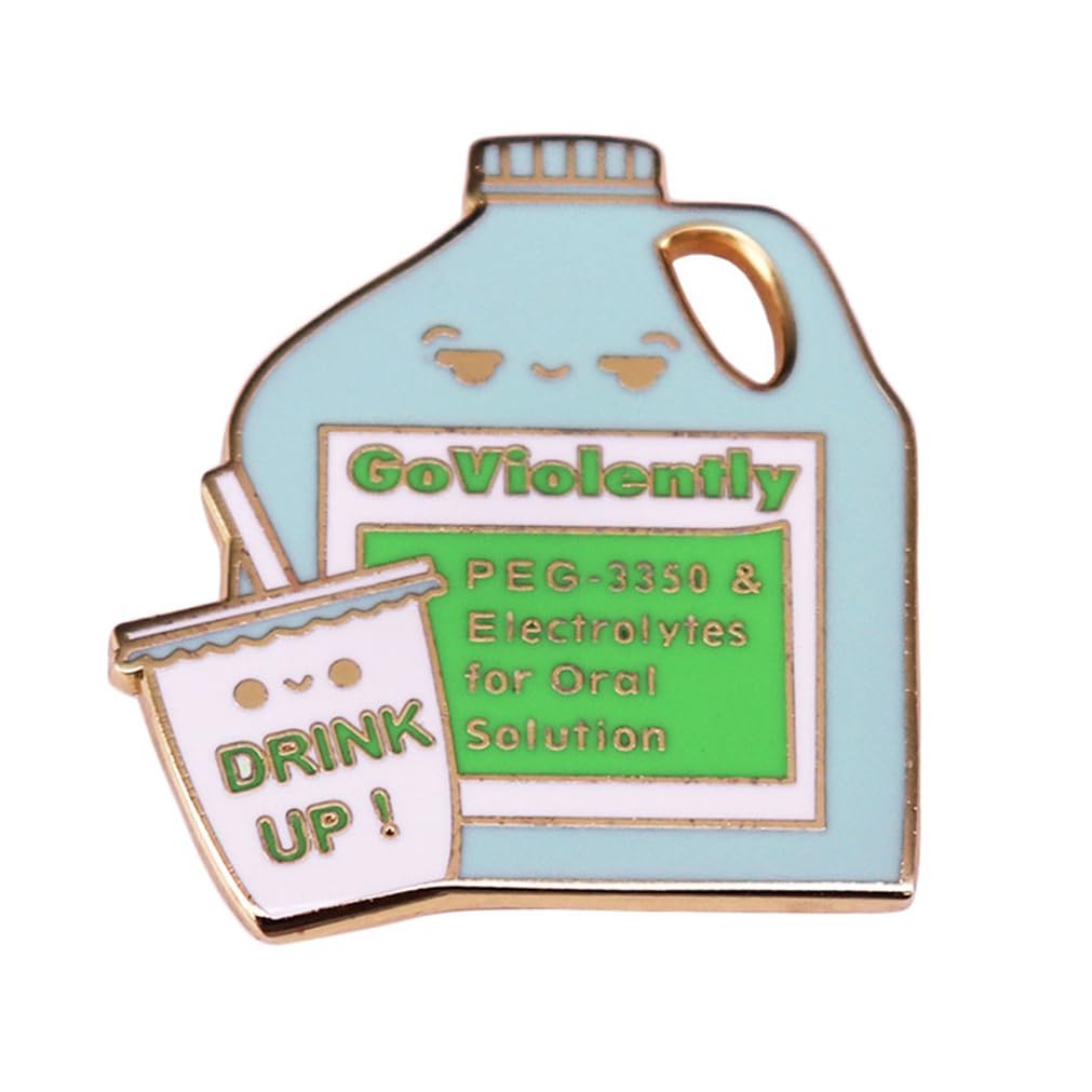 Funny Enamel Pins Medical Themed Brooch Badge GoViolently Electrolytes for Oral Solution Hard Lapel Pins Medicine Pharmacist Personalised Clothing Accessories Medical Student Graduation Memorial Gift