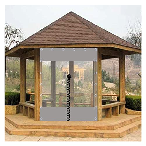 BUJNIE Tenda Balcone Esterno Telo Antipioggia per Carport, Padiglioni, Magazzino, Tenda Divisoria, Tende Antipioggia per Balcone con Cerniera, Ganci (17.06x8.2ft/5.2x2.5m)
