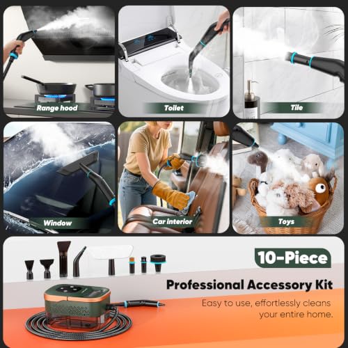 Image of Steam Cleaner for Home, Pressurized Handheld Steamer