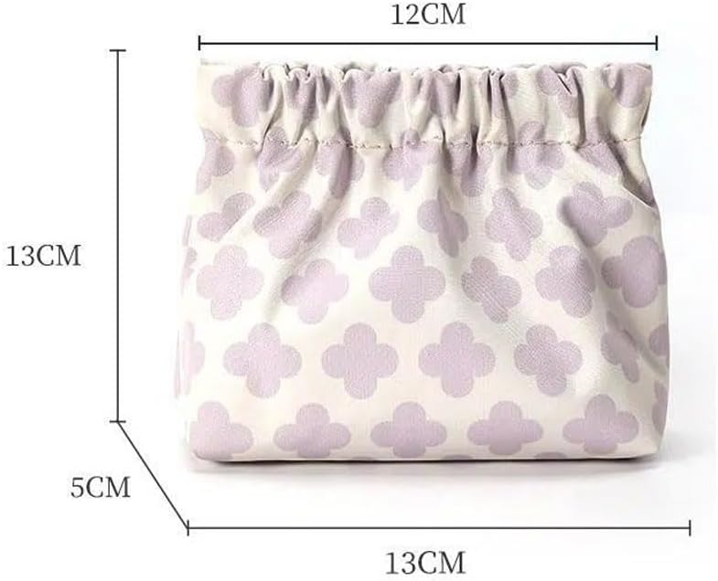 Miniatura 3 de Inletideas 5 bolsas pequeñas de maquillaje para bolso, bolsa de maquillaje floral impresa impermeable, bolsa organizadora de maquillaje de viaje