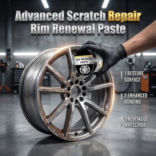 Image of All-in-One Wheel Care & Restoration Paste with Sponge (2) | Multi-Purpose Wheel Restoration Polish Buffs, Professional Scuff Remover and High-Gloss Restorer for Car Motorcycles Tires
