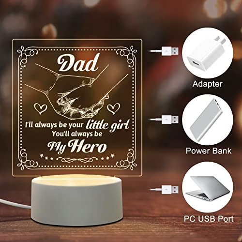 Benecharm Dad Gifts From Daughter, Dad Birthday Gifts, Dad Gifts Engraved Night Light - Best Birthday Thanksgiving Christmas Gifts For Dad From Daughter #TOP3