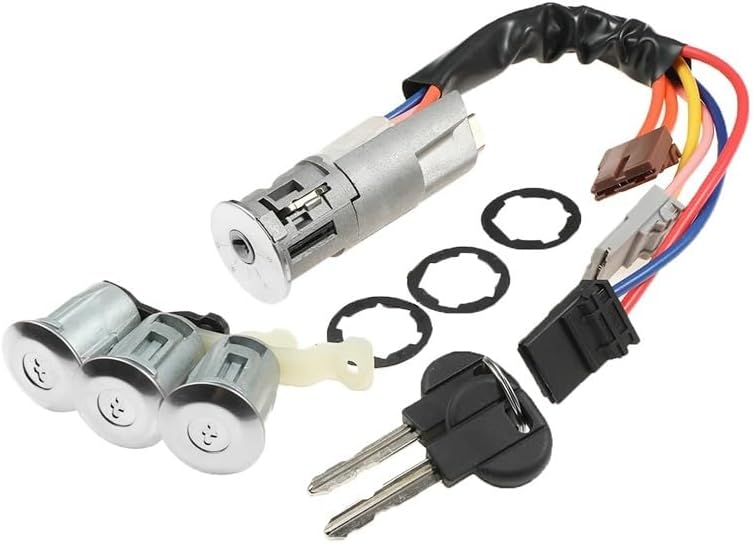 9170G3 252522 AL101 Complete Set Ignition Switch Door Lock Cylinder Compatible with Citroen BERLINGO XSARA Picasso Compatible with Peugeot Partner