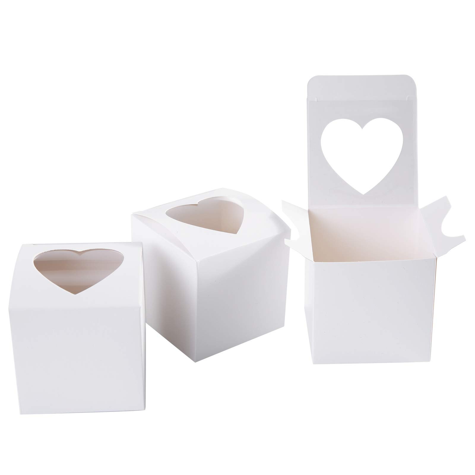 Buy ONE MORE 3"Mini Single Favor White Cupcake Boxes with Heart Shape