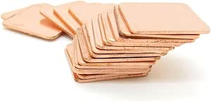JIUWU IC Chipset GPU CPU Thermal Heatsink Copper Pad Shim Size 20 x 20 x 0.5mm Pack of 20