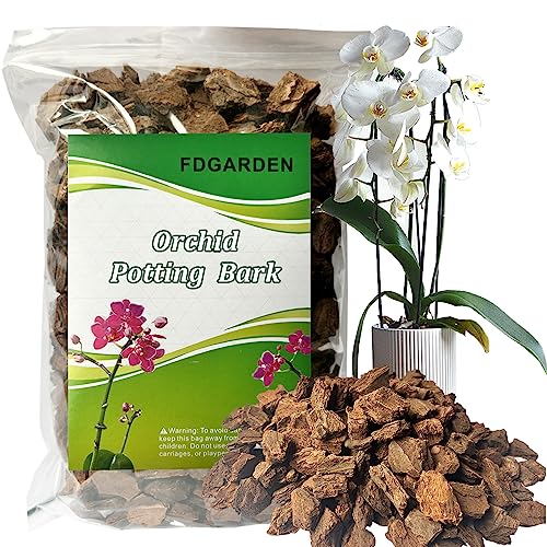 Orchid Bark Organic New Zealand Pine Bark for Orchids Bark Potting Mix Natural New Zealand Pinus Radiata Bark Medium Chips 8-15mm 2 Quart Orchid Potting Bark (2 Quart)
