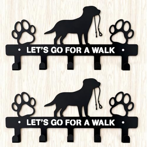 Colgadores de llaves para pared de perro ideales para organizar correas en el recibidor 2
