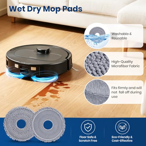 Image of 26Pcs Replacement Parts Accessories for Roborock QV 35A / QV 35S / Qrevo S Pro Robot Vacuum Kit, 2 Main Brush, 4 Hepa Filter, 6 Mop Pads, 6 Side Brush, 6 Dust Bags, 1 Screwdriver, 1 Clean Tool