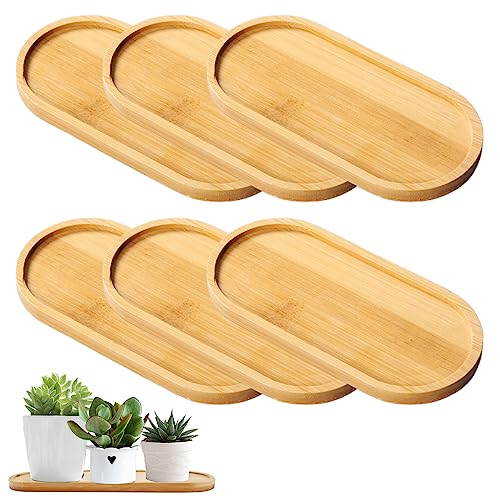 Bandeja de Bambú para Servi: YIDM Bandeja de bambú, Bandeja Madera Oval, Bandeja para el Desayuno, Bandeja de Bambú para Servi para Desayuno Bebidas Aperitivos Mesa de Café 17.5 * 8.8cm