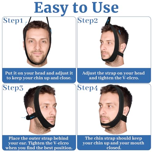image for PJTLGYELEE Chin Strap for Sleeping, Anti Snoring Chin Strap for Users,