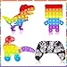 Pop Cadeau de Pâques Fidget Toys Pack Poppit Dinosaure Figetttoys Popites Popite Figet Set Pas Cher Lot Po Pit Pastel Anti Stress Fijets Toy Garcon Push Sensory Jouet Bubble Manette Animaux Popits
