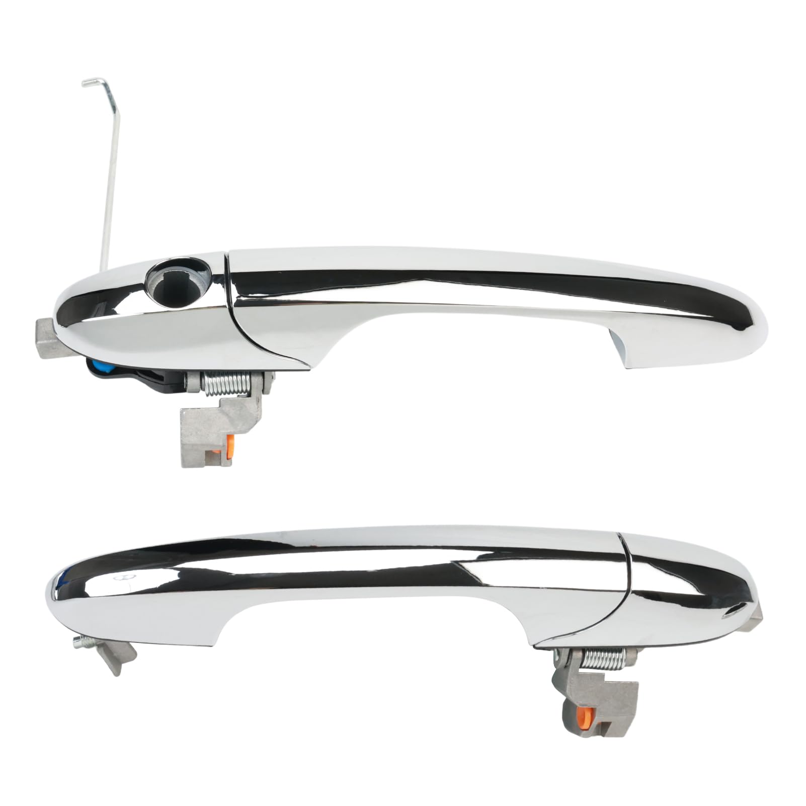 KASturbo Maniglia per porta esterna cromata fuorigioco destro e lato passeggero sinistro, adatta per Fiat 500 2007-2020, Abarth 500 2008-2020 Sostituire 735485876 735485875
