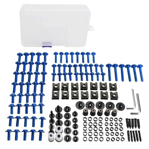Tornillos de carenado CBR600RR kit completo azul contra óxido y desgaste