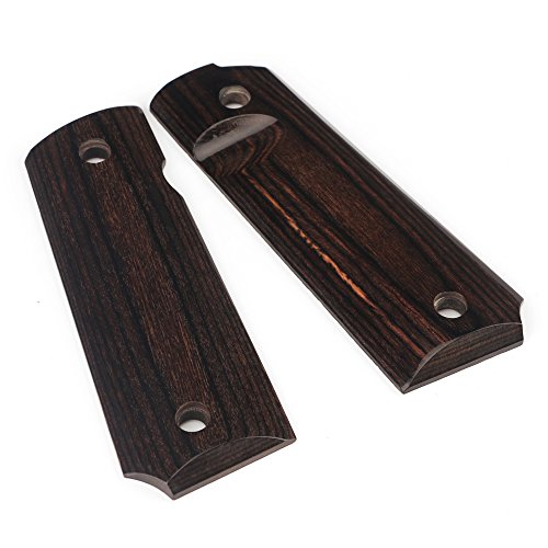 Cool Hand 1911 Full Size High Polished Dymond Wood Grips, Free Screws Included, Mag Release, Ambi Safety Cut, Brand, Mahogany, H1-S-M #TOP2