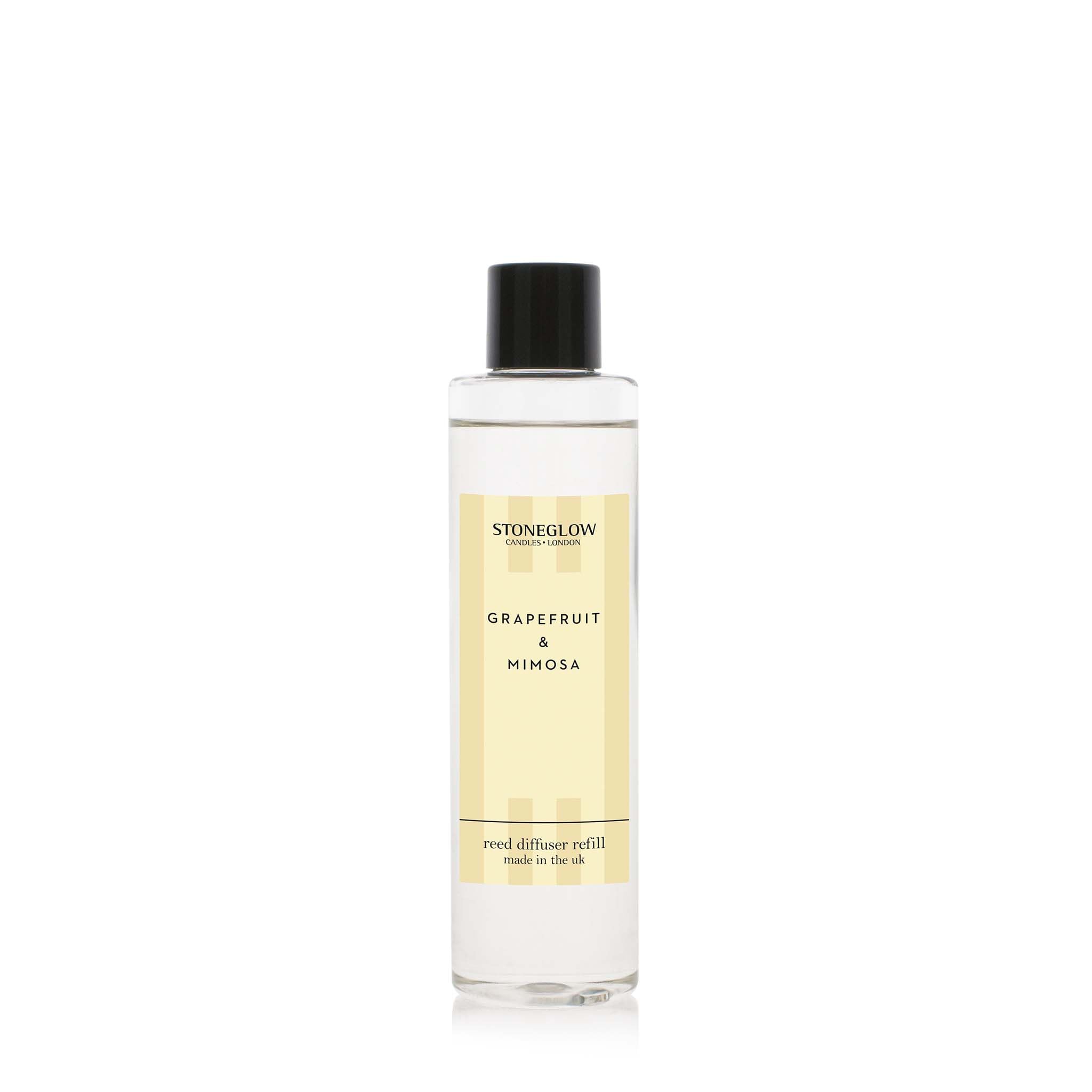 Stoneglow Modern Classics Collection - Grapefruit & Mimosa 210ml Scented Reed Diffuser Refill (Yellow)