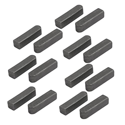 uxcell® 16mmx4mmx4mm Carbon Steel Key Stock Keystock Gray 14pcs