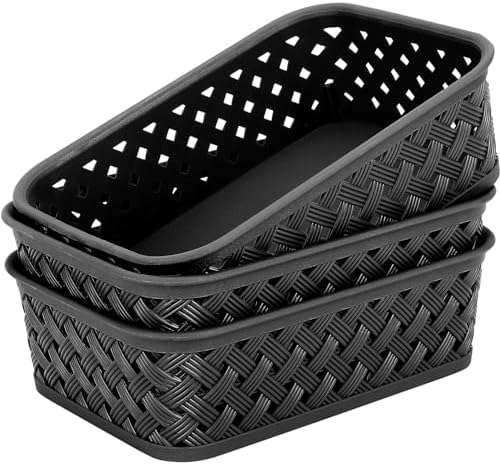MaxGear Organization and Storage 3 Packs, Plastic Bins Organizer ...