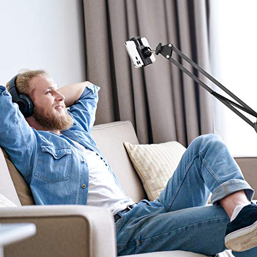 Cell Phone Holder, Phone Clip Holder Clamp For Desk,Universal Phone Stand Holder Mount Flexible 360° Rotation,Long Arm Bracket For 3.5-6.5In Phones Mobile Stand For Bed, Office, Kitchen #TOP5