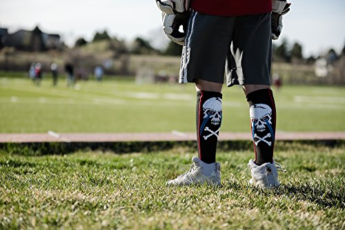 Crazy Socks with Laser Skull and Crossbones Over the Calf Socks4