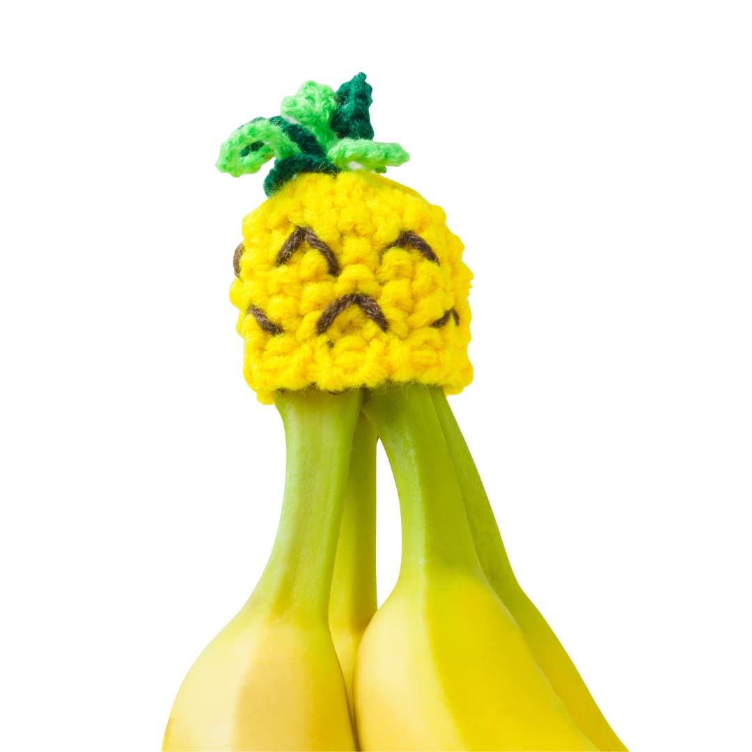Nana Hats Banana Preserver | Keep Bananas Fresher For Longer | Includes Nana Hat and BPA-Free Silicone Cap With Magnet | Pineapple