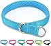 Reflective Slip Collar,Soft Nylon Training Dog Collar Pet Puppy Breathable Mesh Padded P Collars Hot Pink 23