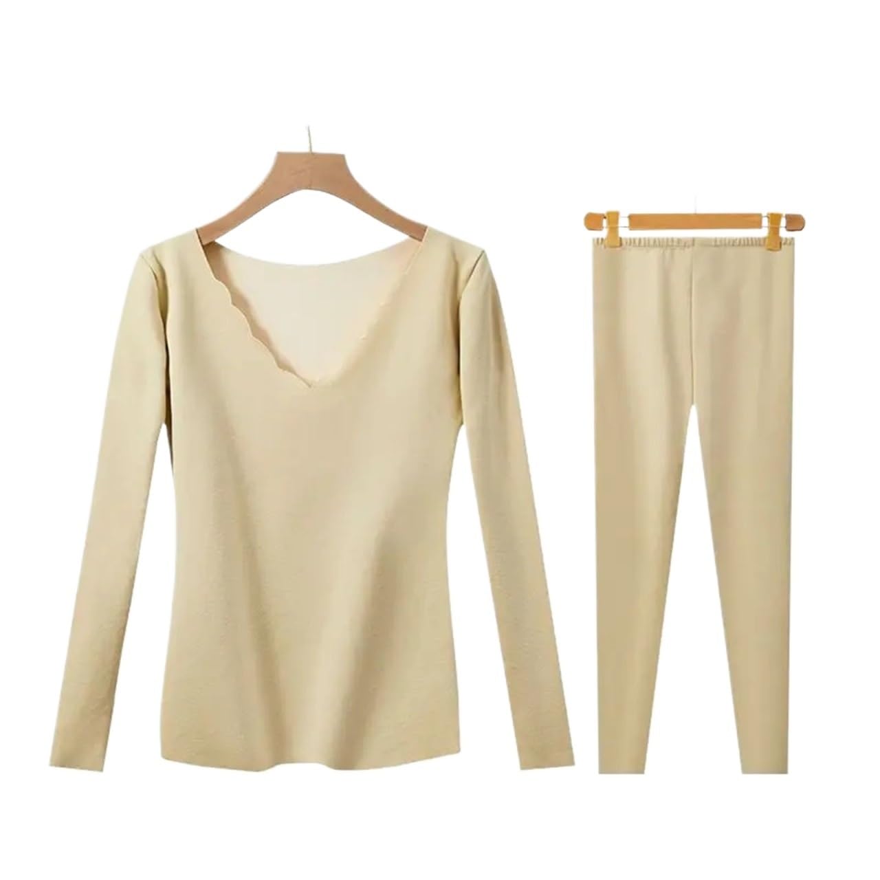 Conjuntos Térmicos Para Mujer Conjunto de ropa interior térmica de invierno for mujer, Tops de manga larga sin costuras, traje largo de lencería for mujer Conjunto De Ropa Interior Térmica Transpirabl