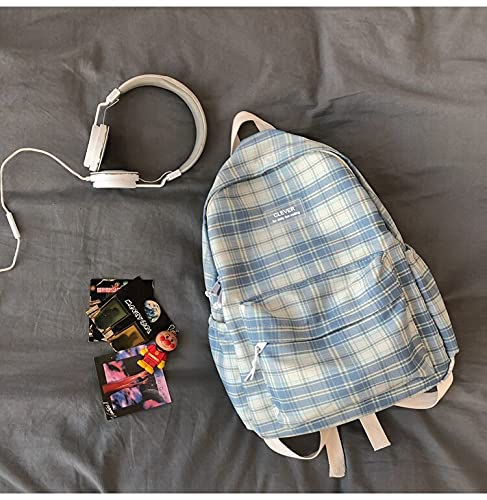 Rugzak Mode Tas Rugzak Nieuwe Geruite Vrouw Student Rugzak Vrouwelijke Nylon Casual Reistas Vrouwen Dagelijks Carry… - Afbeelding 5