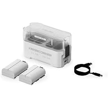 Tilta LP-E6P Charging Station Battery Kit, 4-Slot 45W PD USB-C Fast Charger | Compatible with Canon LP-E6 LP-E6P Batteries | Portable EDC Charging Hub, 2 Batteries - Off White