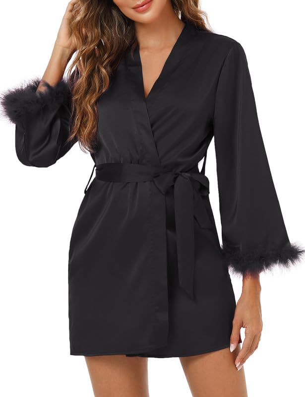 21-teiliges Damen-Bademantel-Set „Queen Squad“ – Satin-Kimono Mit Augenmaske & Haargummi, 7-fach