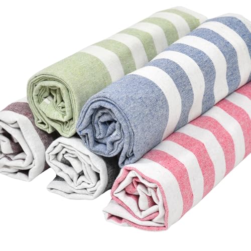 Image of Premium Hand Towels | 180 GSM Cotton Hand Towels | Hand Towel Set of 5 | Hand Towel for Gym | Soft Towels | Size 16W x 25L (Multicolor, Pack of 5)