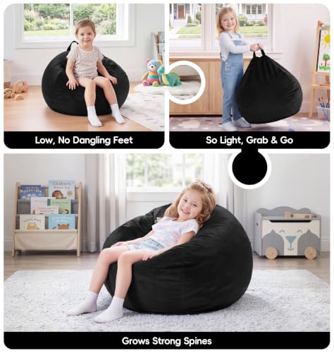 Image of Hobestluk Small Bean Bag Chairs 2FT BeanBag Chair Comfy Cool Teardrop Shape