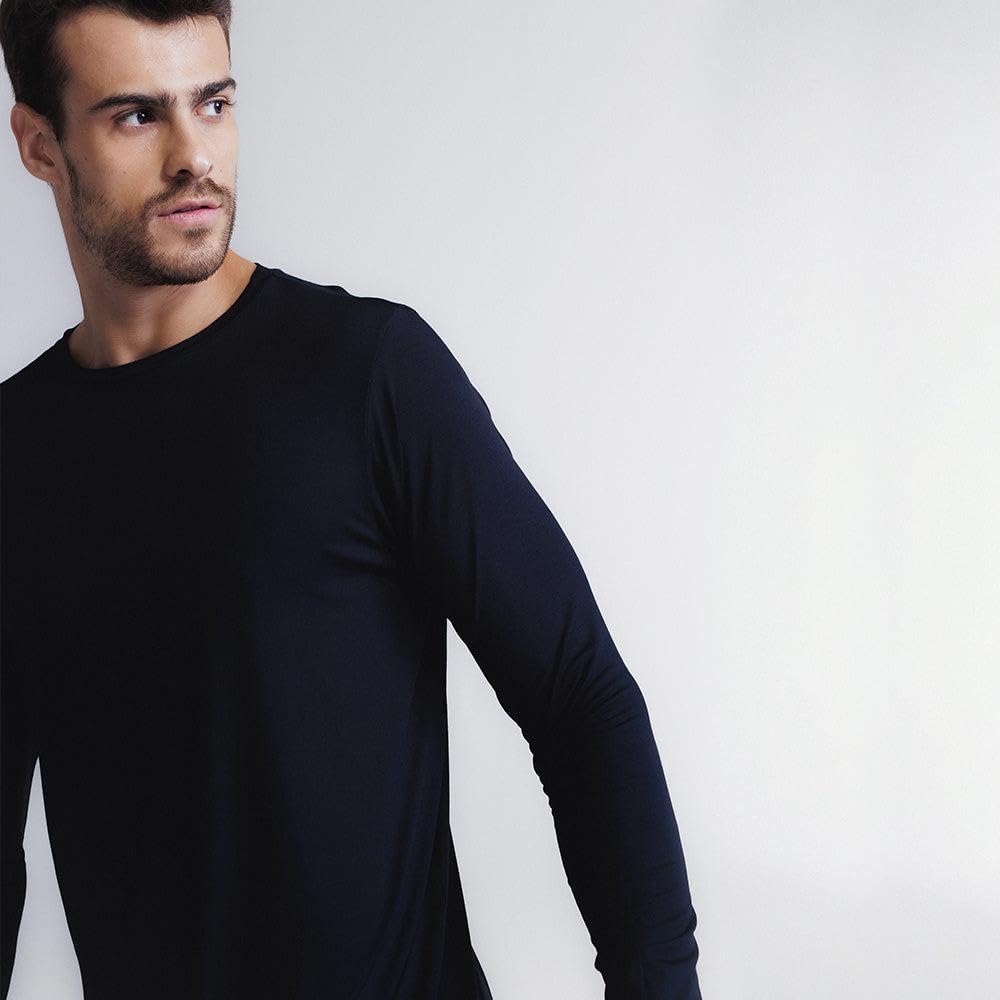 insider - Tech T-Shirt manica lunga da uomo - Vestibilità tradizionale a maniche lunghe - Camicia quotidiana, abbigliamento atletico, asciugatura rapida