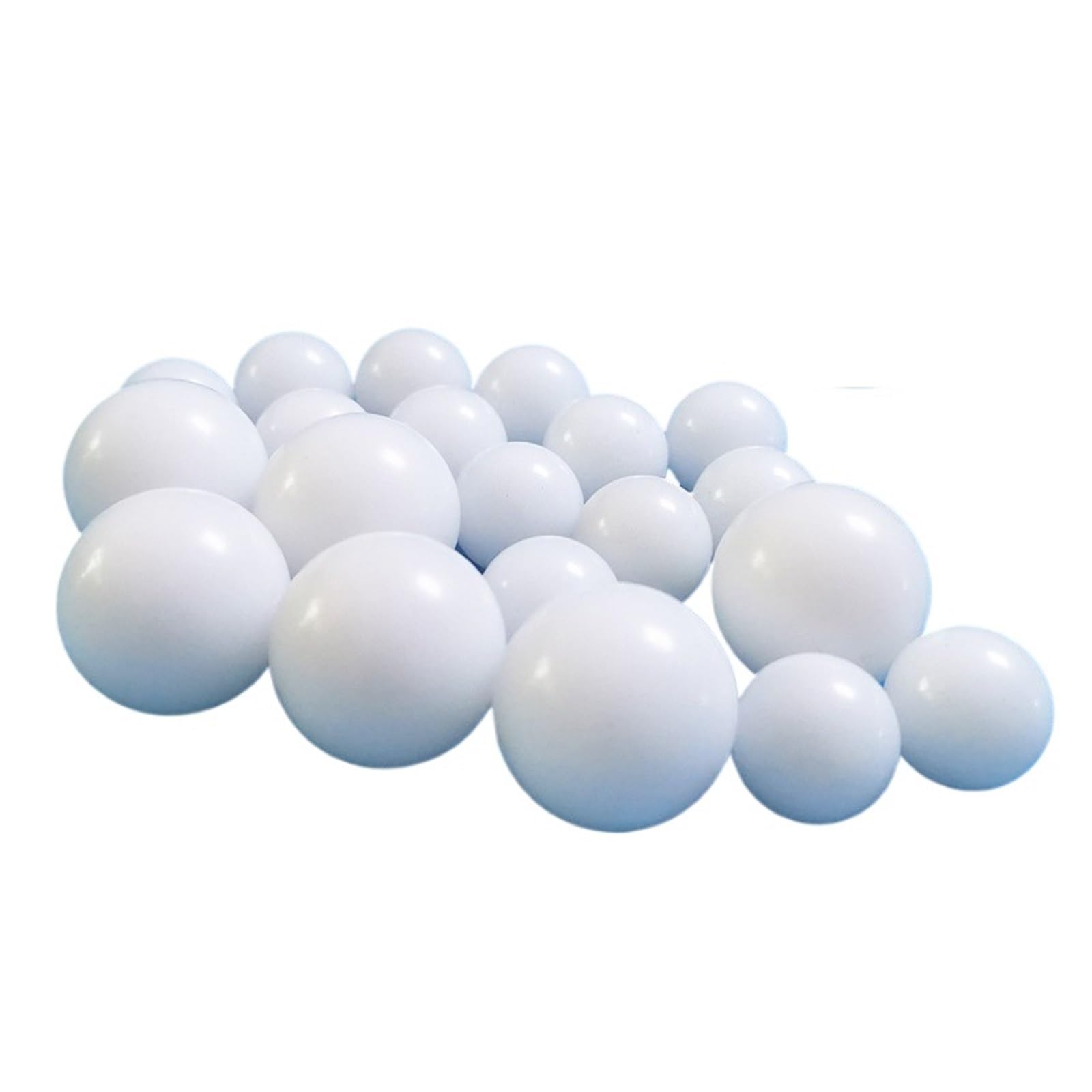 Boule en plastique POM blanc, 1 à 100 pièces, Dia 2 2.38 2.5 2.778 3 3.175 3.5 4 4.5mm-50.8mm, boules lisses en polyformaldéhyde de précision solide(100Pcs,16mm)