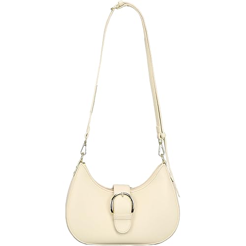 Crescent Bag for Women Small Shoulder Purses Leather Zip Handbag Crossbody Bags Cute Hobo Tote Bag