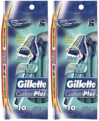 Gillette Mens Sensor 2 Plus Disposable 10 Count (2 Pack)