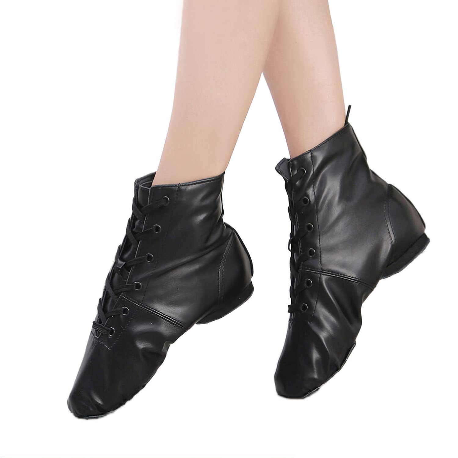 Zapatos de Ballet Zapatillas Danza PU Cuero Comodos Adultos Zapatillas Baile Moderno Salon Jazz Gimnasia para Mujer