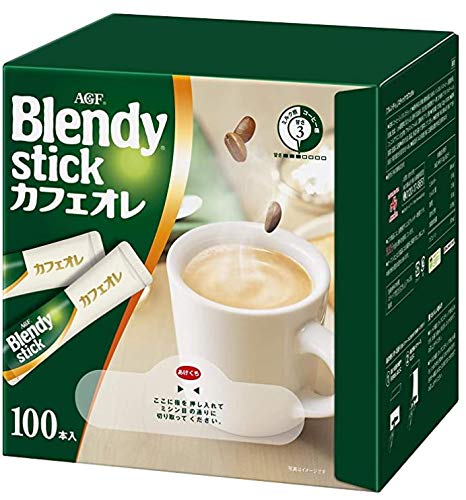 AGF Blendy Stick カフェオレ 100本✖️4 Amazon.co.jp: AGF ブレンディ スティック カフェオレ (8.8g×100本)×4