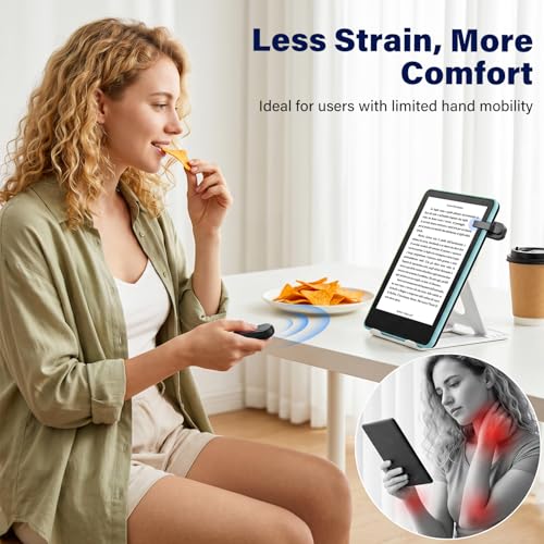 DATAFY Remote Control Page Turner for Kindle Paperwhite Oasis Kobo eReaders, Camera Camcorder Remote Controls, Page Turner Clicker for ipad Tablets Reading Novels with Wrist Strap Storage Bag by DATAFY - Image 4