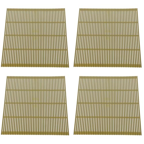 SEWACC Juego de 4 Tapetes de Plástico para Enrollar Sushi Esterillas Verdes para Hacer Herramientas Ligeras y Fáciles de Limpiar para Utensilios de Cocina