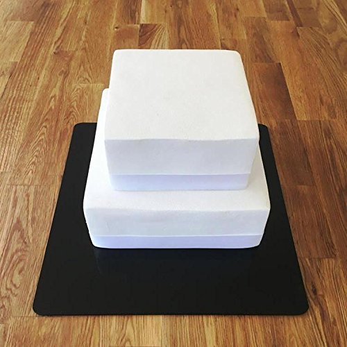 Square Cake Board by Super Cool Creations - Black, 9 in