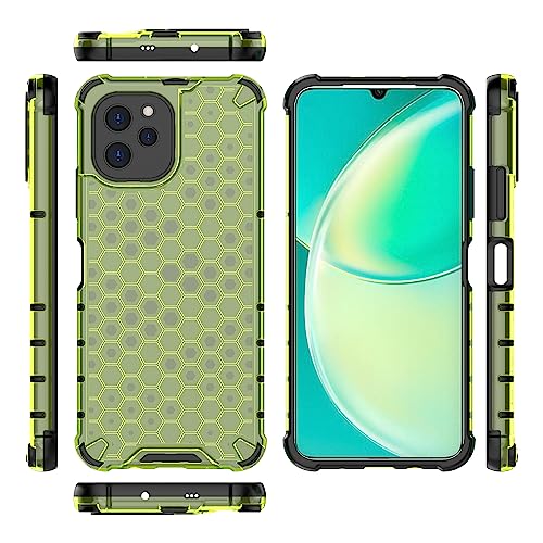 �ɓK���Ă��܂� for Huawei nova Y61 4G �P�[�X,�ɓK���Ă��܂� for Huawei Enjoy 50z 4G �P�[�X 2in1�t�H���P�[�X Green