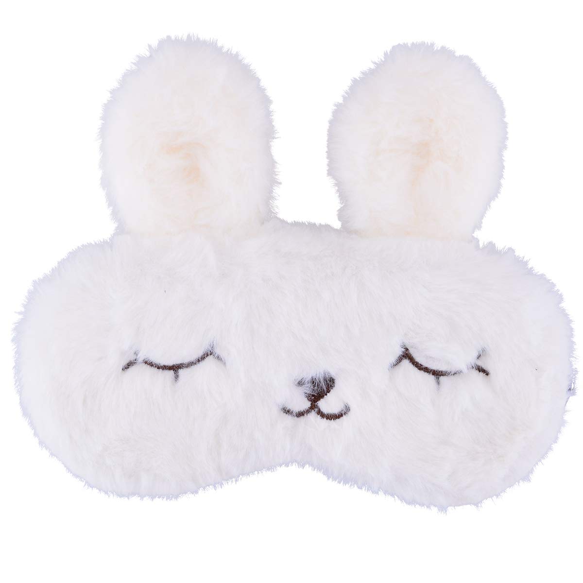 Ulife MallCute Rabbit Animal Sleep Masks Funny Plush Night Mask for Sleeping Travel with Elastic Band Eye Mask Cover for Children Women Girls