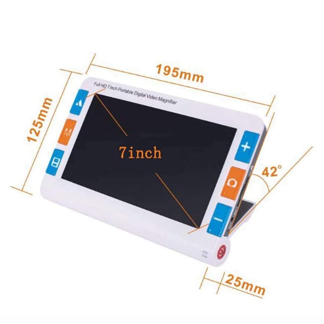 Lupa electrónica de 7 Pulgadas, Zoom de 2X a 32X, 26 Modos de Color, Salida AV HDMI, Ideal para Personas con Baja visión Que leen, escriben y Ven Libros.