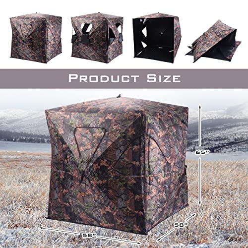 Carpa de camuflaje GYMAX para 2-3 personas miniatura 6