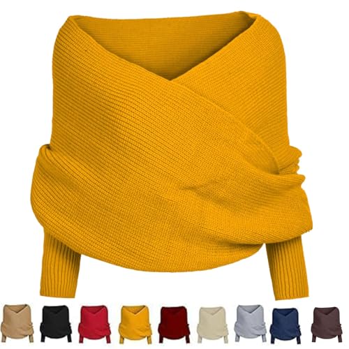 Scarf with Sleeves for Women, Multifunctional Scarf with Sleeves, Scarf Sweater Wrap with Sleeves, Sleeve Wrap Scarf