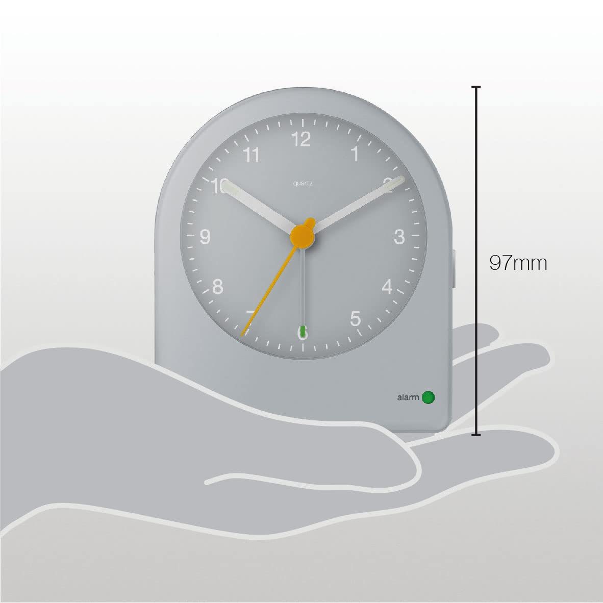 Braun Sveglia analogica Classic con snooze e retroilluminazione continua, movimento al quarzo silenzioso, allarme sonoro in crescendo, grigio, modello BC22G.