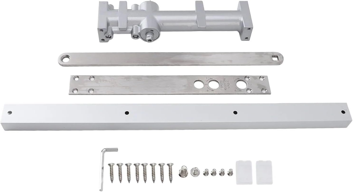 Door Closer Zinc Alloy Adjustable Safety Spring Hydraulic 90 Degrees for Commercial and Residential