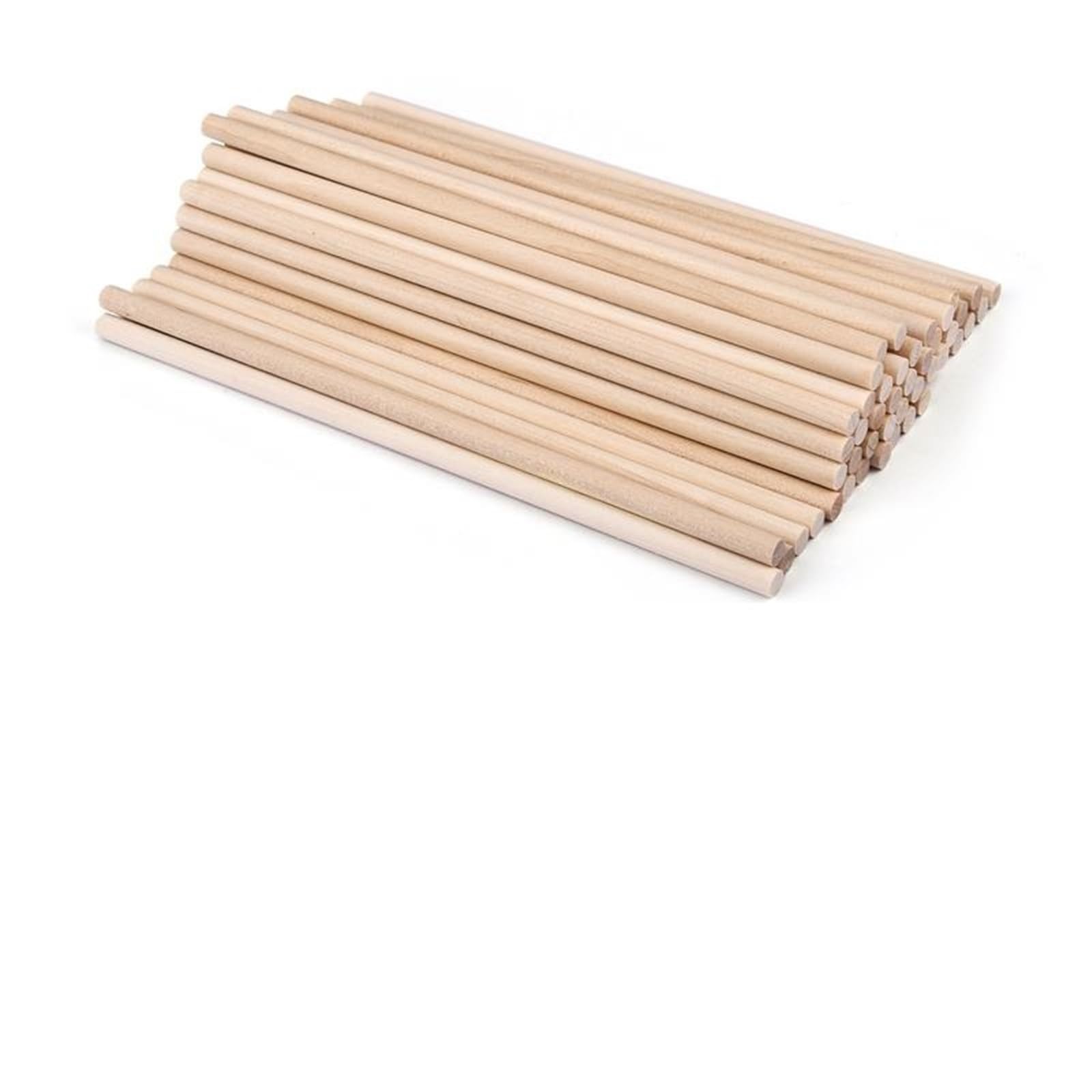 HYQOUKLR Wooden Sticks, Wooden Dowels 50 Pcs 3mm & 5mm x 100-300mm Crafts Lollies Model Making DIY Woodworking(5x150 mm)