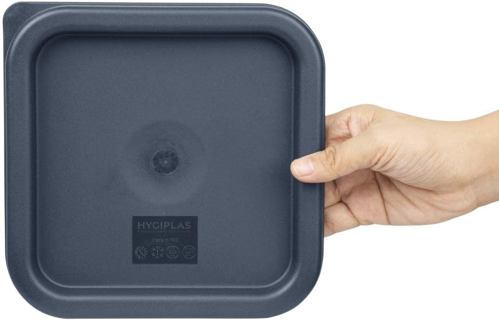 Hygiplas Small Square Blue Food Storage Container Lid Cover CF043
