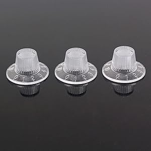 Amazon.co.jp_ ギターベースパーツアクセサリー用のクリア1ボリューム+2トーンギターコントロールノブ _ 楽器・音響機器
